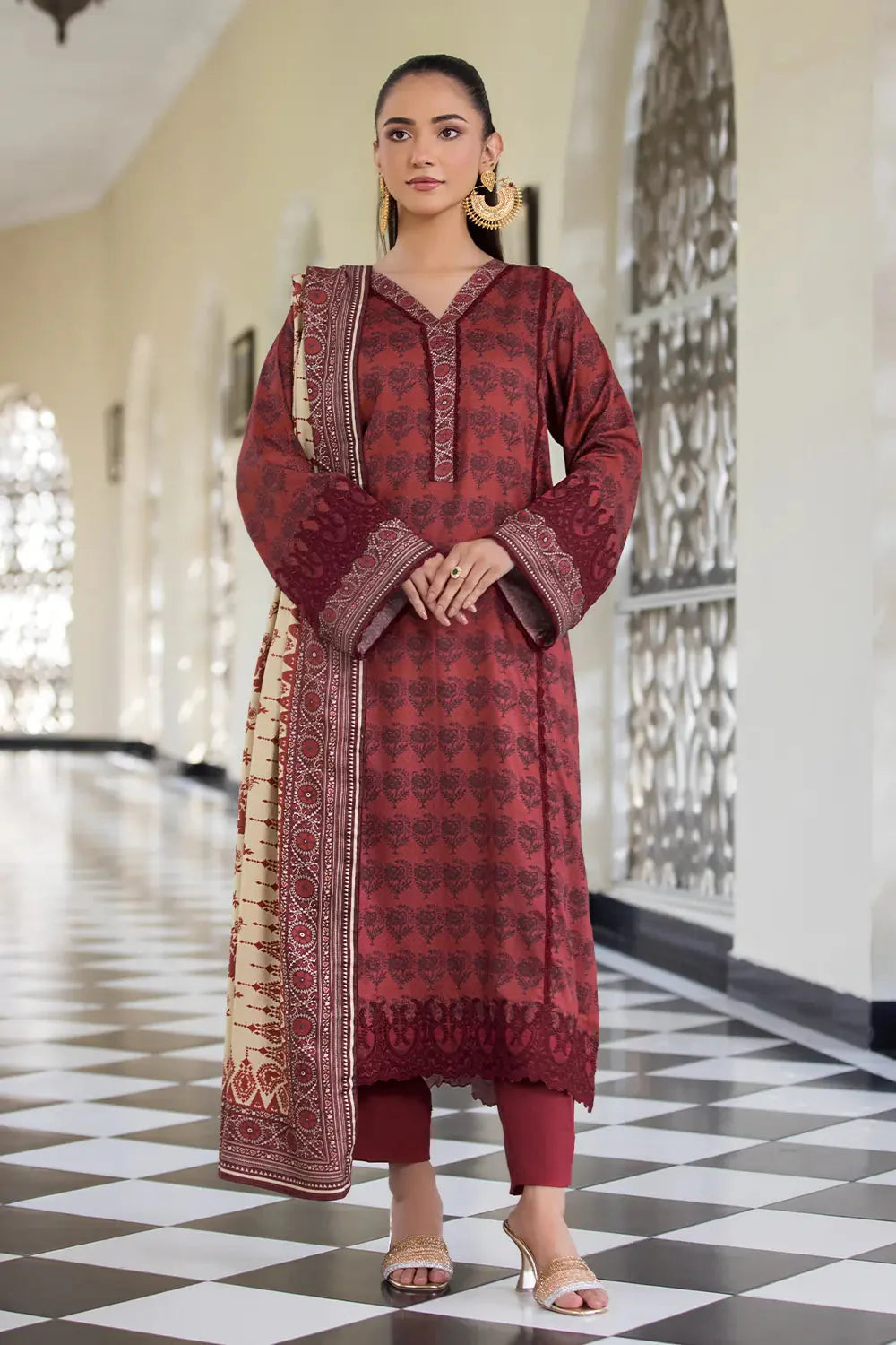 3PC Embroidered Unstitched Linen Suit KLE-2965 Embroidered KHAS STORES