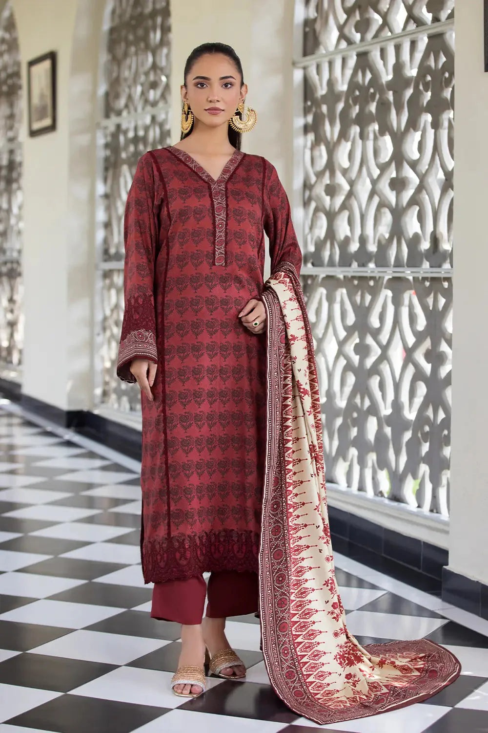 3PC Embroidered Unstitched Linen Suit KLE-2965 Embroidered KHAS STORES