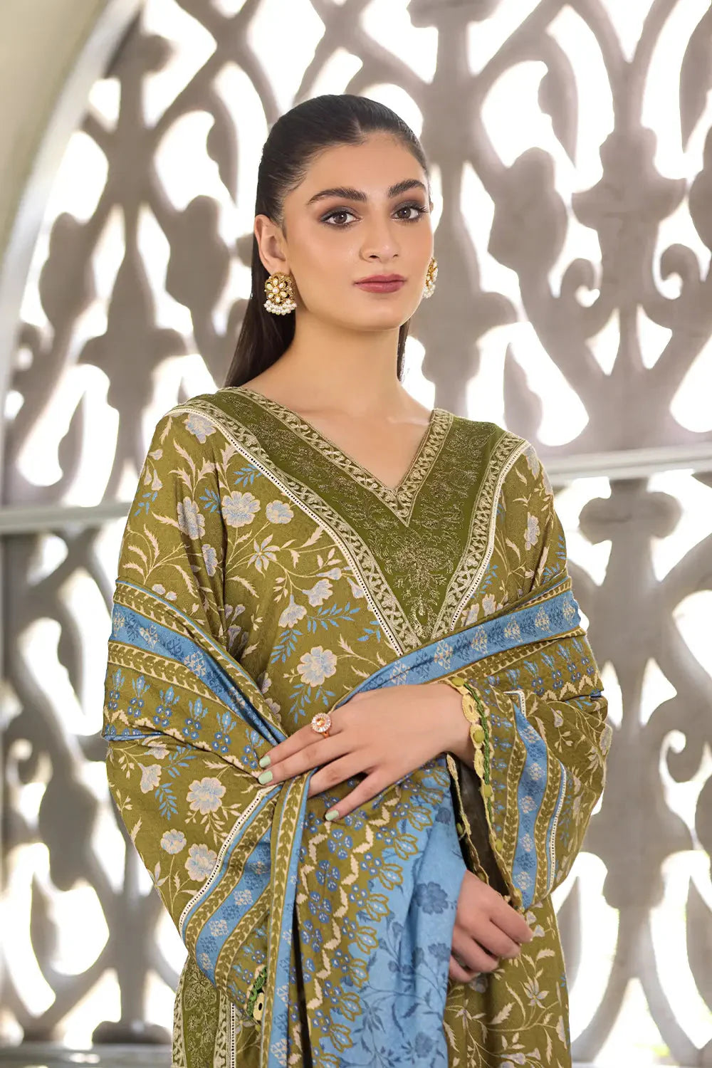 3PC Embroidered Unstitched Linen Suit KLE-2966 Embroidered KHAS STORES