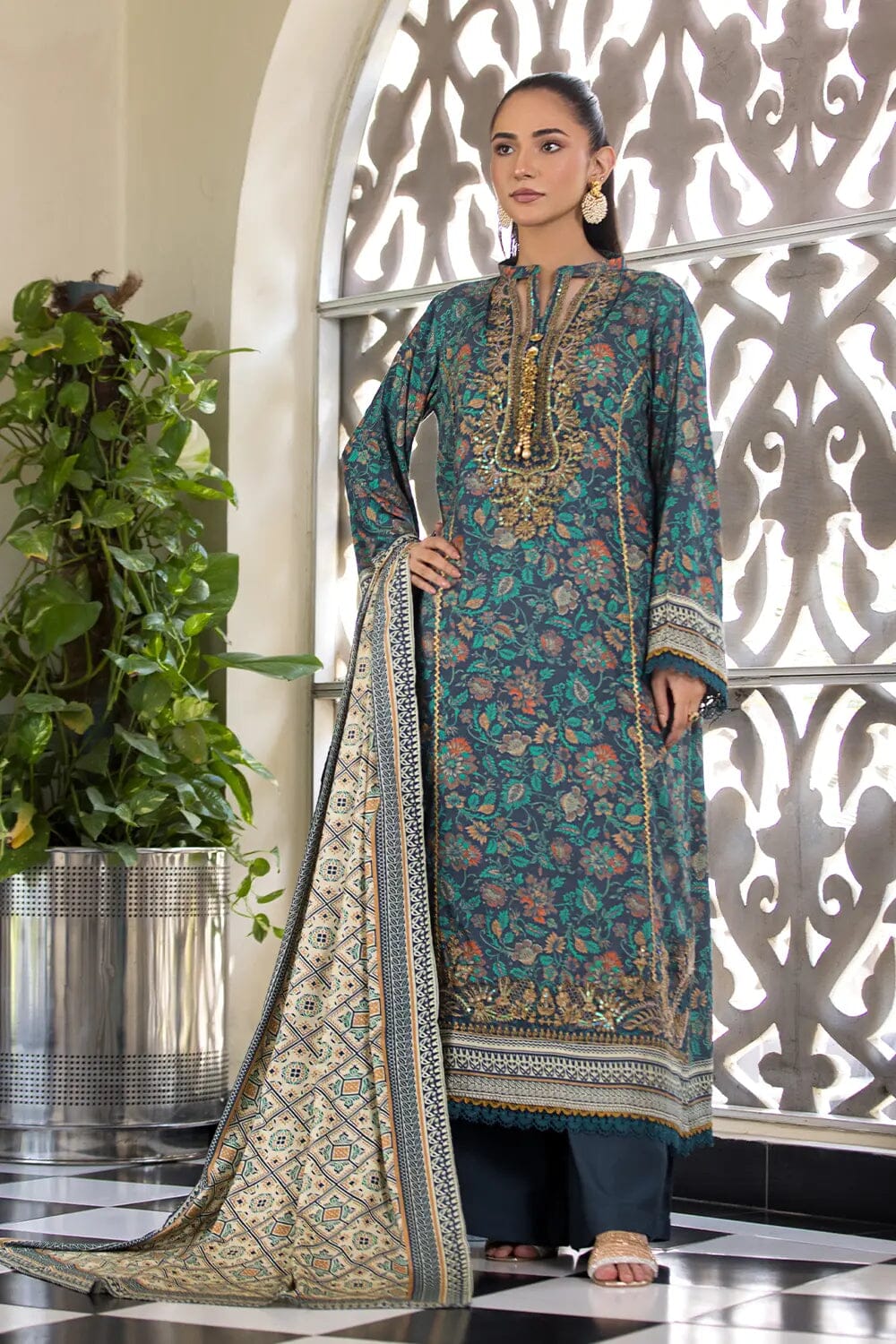 3PC Embroidered Unstitched Linen Suit KLE-2967 Embroidered KHAS STORES