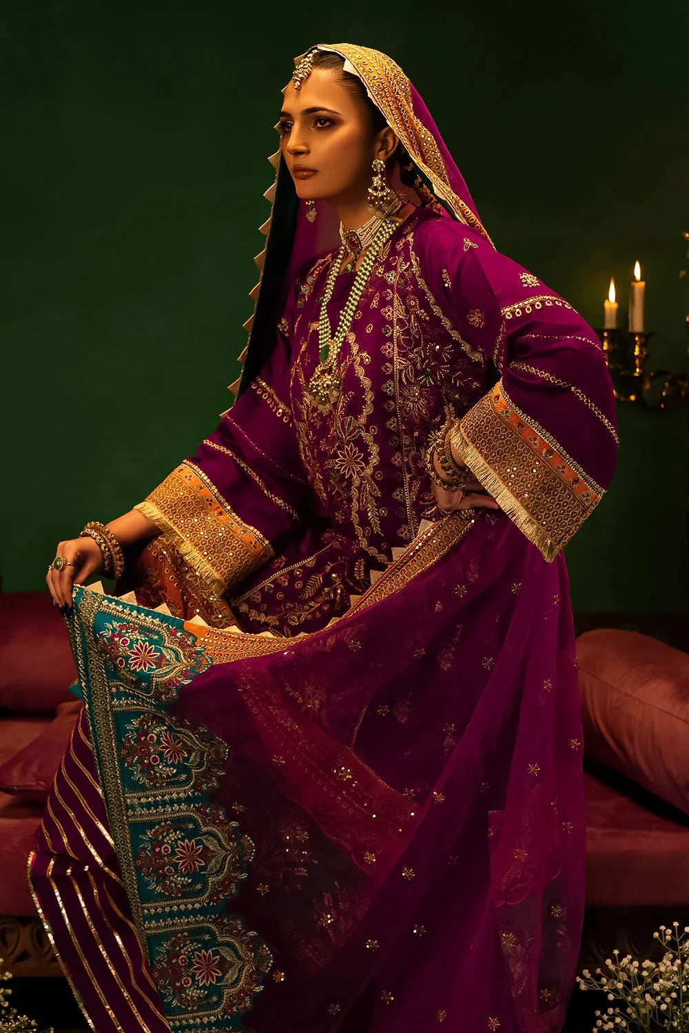 3PC Embroidered Unstitched Luxury Suit KNAC-2993 Embroidered KHAS STORES