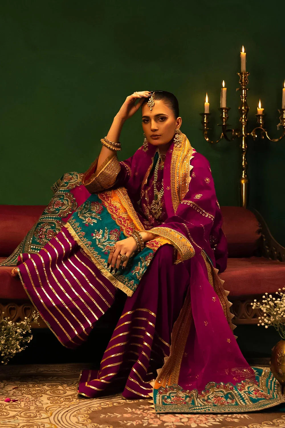 3PC Embroidered Unstitched Luxury Suit KNAC-2993 Embroidered KHAS STORES