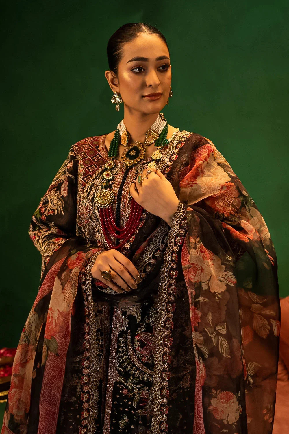 3PC Embroidered Unstitched Luxury Suit KNAC-2995 Embroidered KHAS STORES