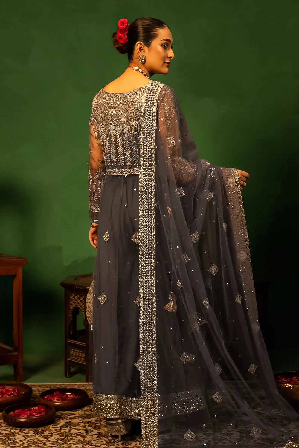 3PC Embroidered Unstitched Luxury Suit KNAC-2998 Embroidered KHAS STORES