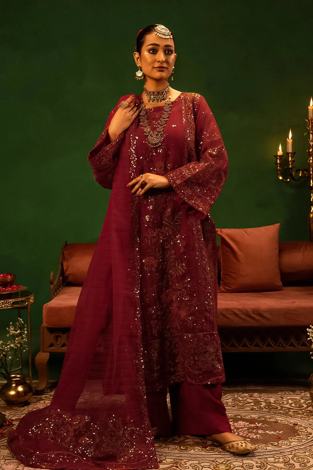 3PC Embroidered Unstitched Luxury Suit KNAC-2999 Embroidered KHAS STORES