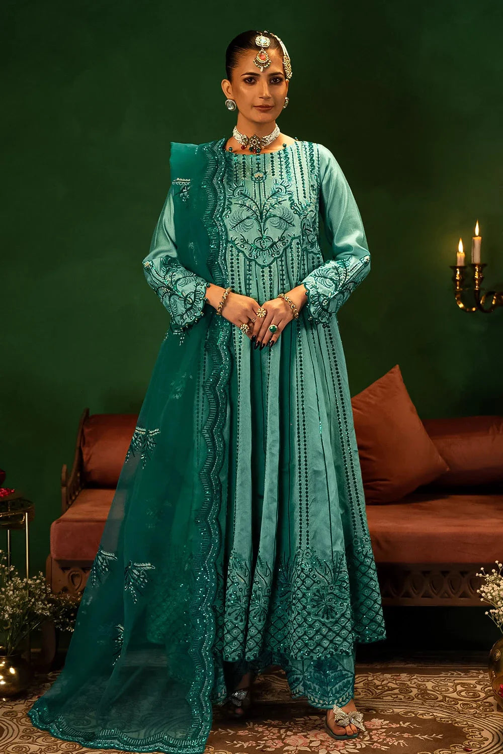 3PC Embroidered Unstitched Luxury Suit KNAC-3000 Embroidered KHAS STORES