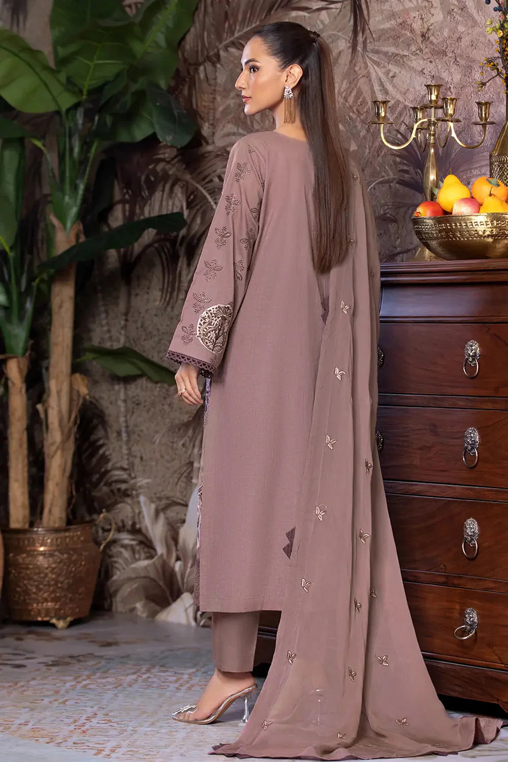 3PC Embroidered Unstitched Schiffli Cambric Suit KCCE-2866 Embroidered KHAS STORES