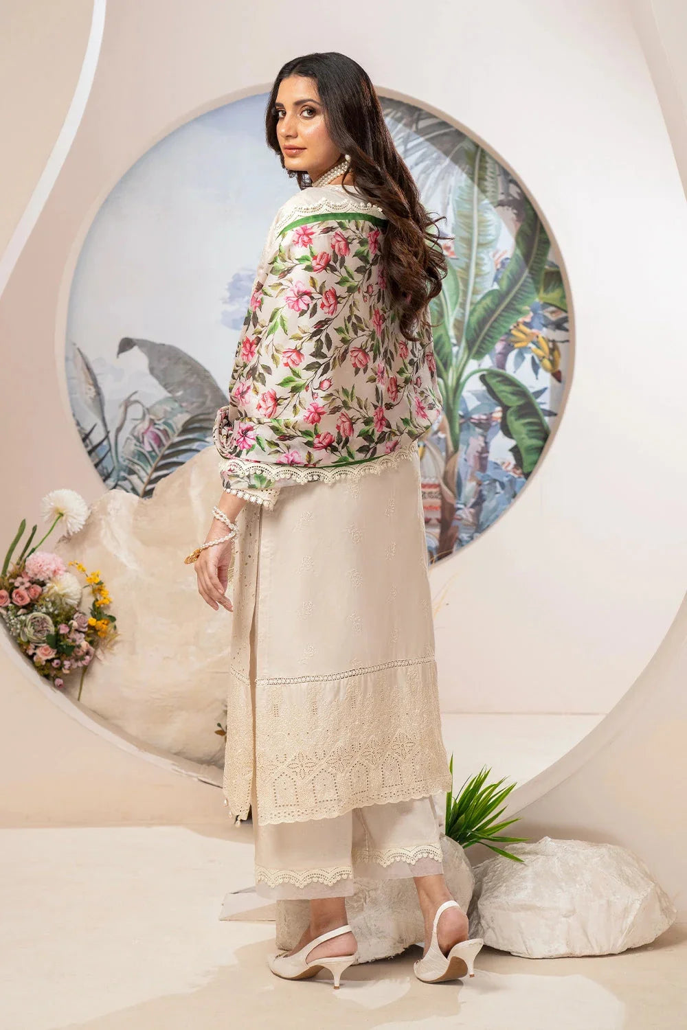 3PC Embroidered Unstitched Schiffli Lawn Suit KSE-2776 Embroidered KHAS STORES