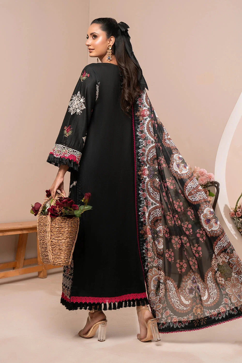 3PC Embroidered Unstitched Schiffli Lawn Suit KSE-2777 Embroidered KHAS STORES