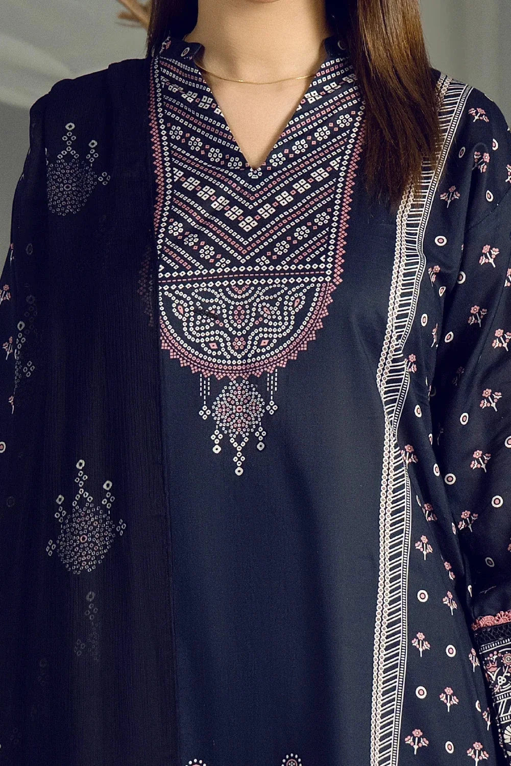 3PC Printed Cambric Suit | KCC-4233 Printed KHAS STORES