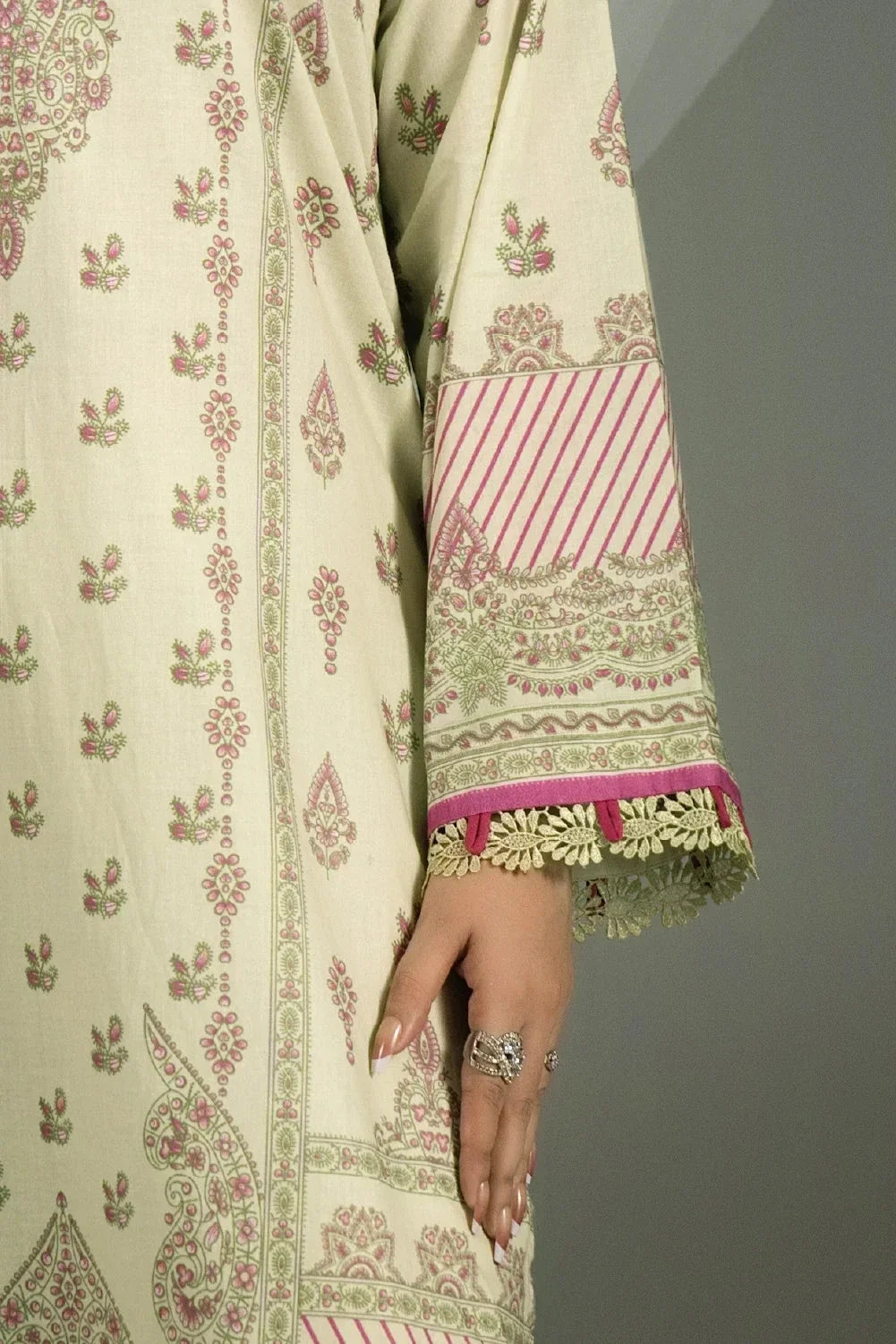 3PC Printed Cambric Suit | KCC-4235 Printed KHAS STORES