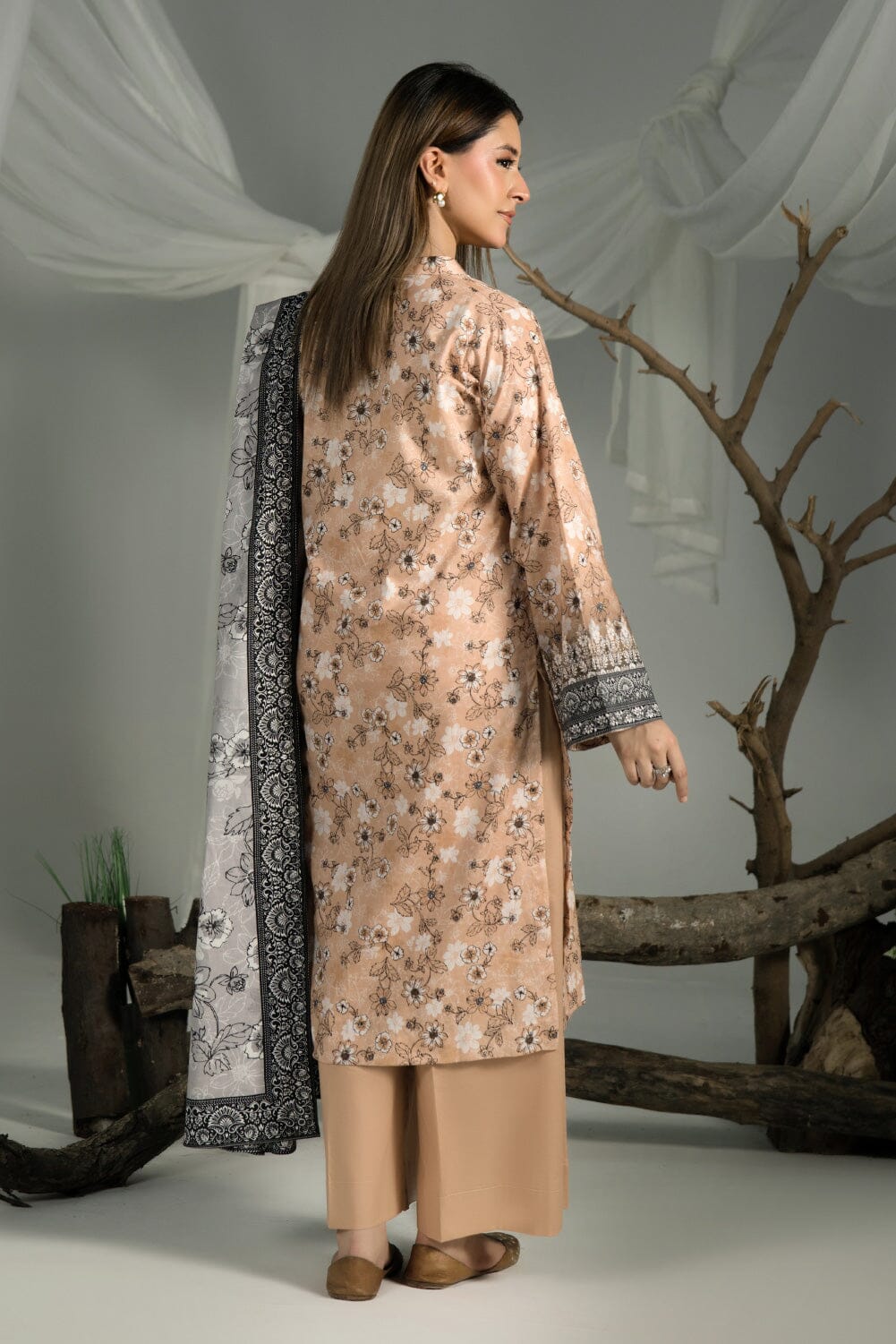 3PC Printed Cambric Suit | KCC-4239 Printed KHAS STORES