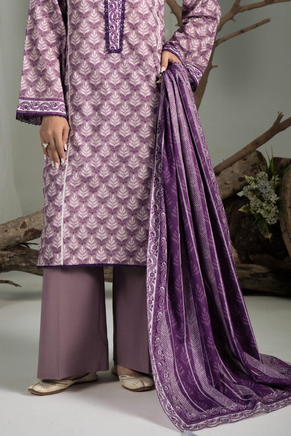 3PC Printed Cambric Suit | KCC-4242 Printed KHAS STORES
