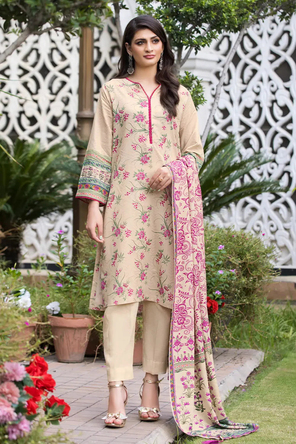 3PC Printed Unstitched Karandi Suit KKR-2939 Printed KHAS STORES