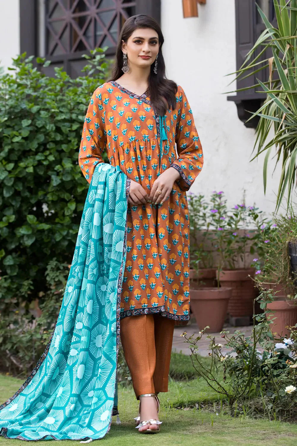 3PC Printed Unstitched Karandi Suit KKR-2940 Printed KHAS STORES