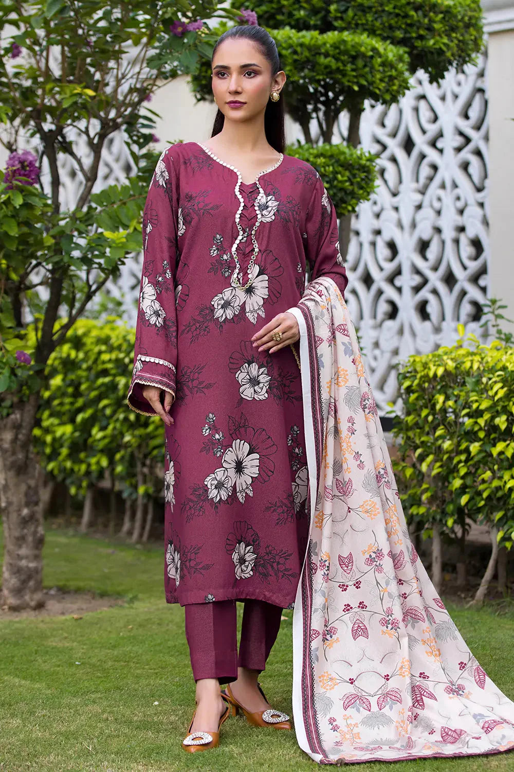 3PC Printed Unstitched Karandi Suit KKR-2942 Printed KHAS STORES