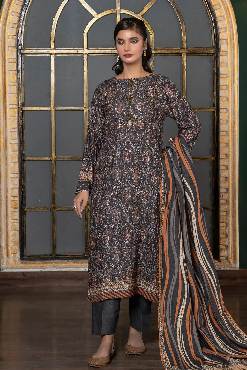 3PC Printed Unstitched Karandi Suit KKR-2945 Printed KHAS STORES