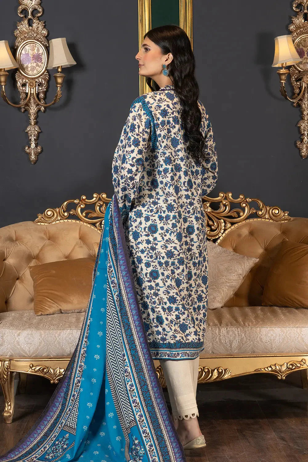 3PC Printed Unstitched Karandi Suit KKR-2947 Printed KHAS STORES