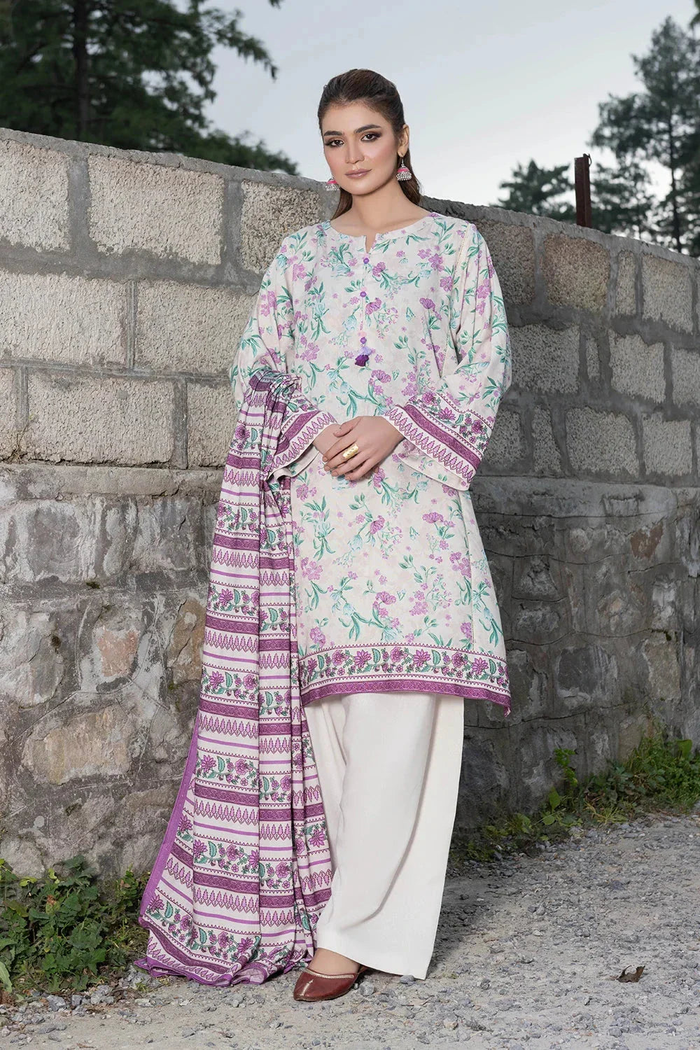 3PC Printed Unstitched Karandi Suit KKR-3592 Printed KHAS STORES