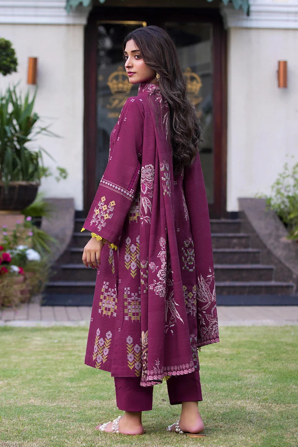 3PC Printed Unstitched Khaddar Suit KKH-2878 Printed KHAS STORES