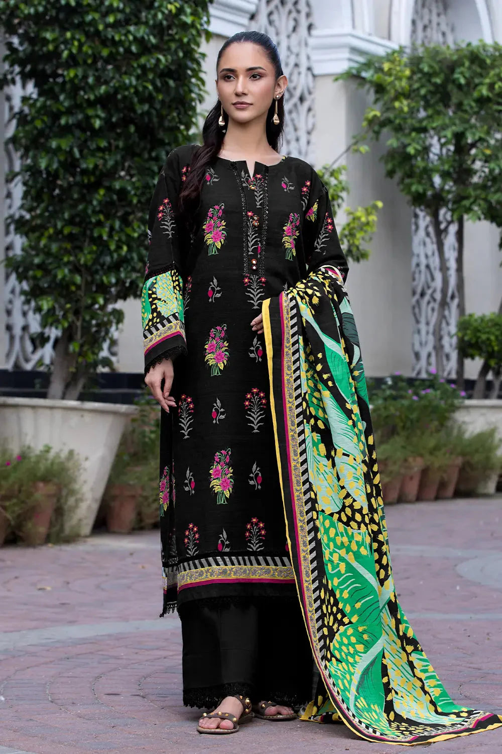3PC Printed Unstitched Khaddar Suit KKH-2879 Printed KHAS STORES