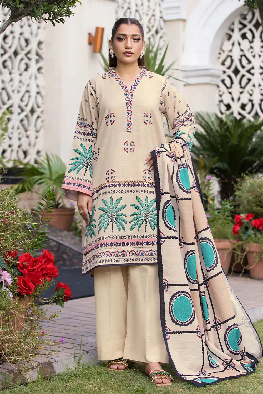 3PC Printed Unstitched Khaddar Suit KKH-2880 Printed KHAS STORES