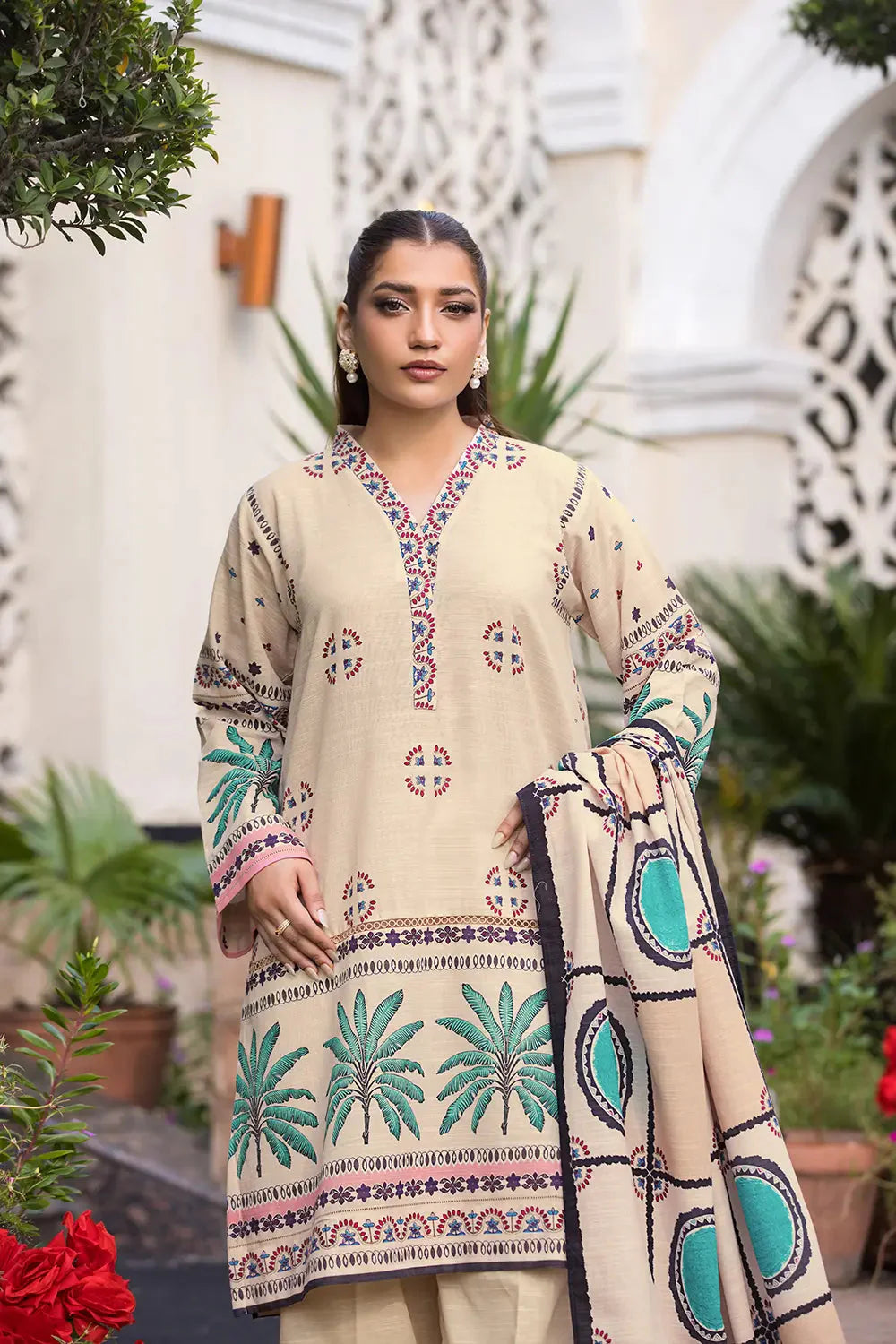 3PC Printed Unstitched Khaddar Suit KKH-2880 Printed KHAS STORES