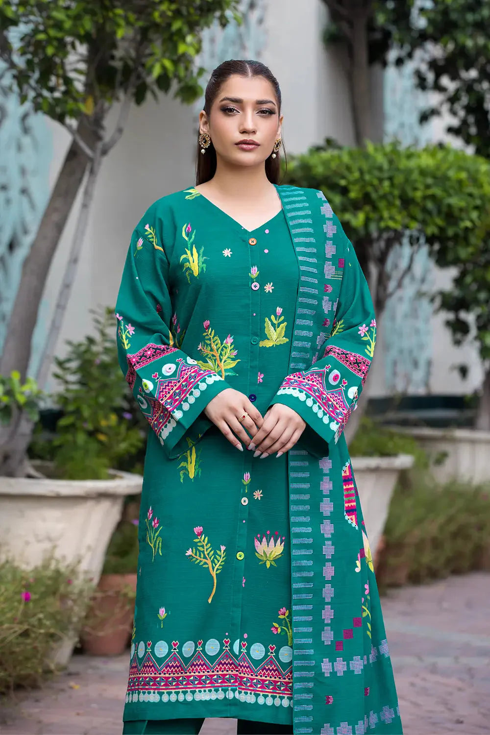 3PC Printed Unstitched Khaddar Suit KKH-2881 Printed KHAS STORES