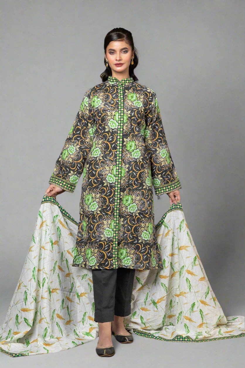 3PC Printed Unstitched Khaddar Suit KKH-2930 Printed KHAS STORES