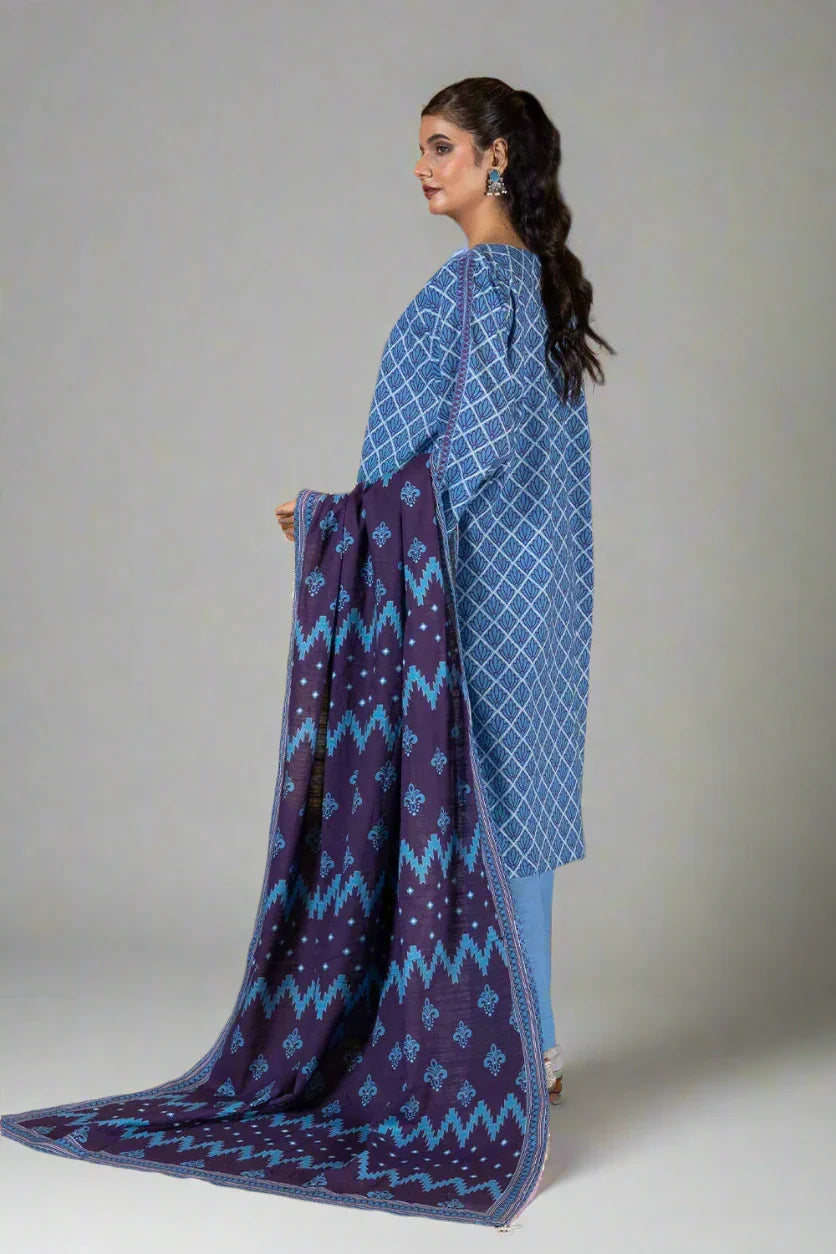 3PC Printed Unstitched Khaddar Suit KKH-2931 Printed KHAS STORES