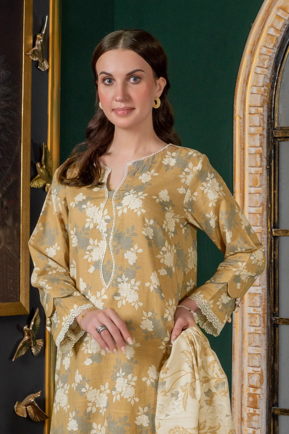 3PC Printed Unstitched Khaddar Suit KKH-2932 Printed KHAS STORES