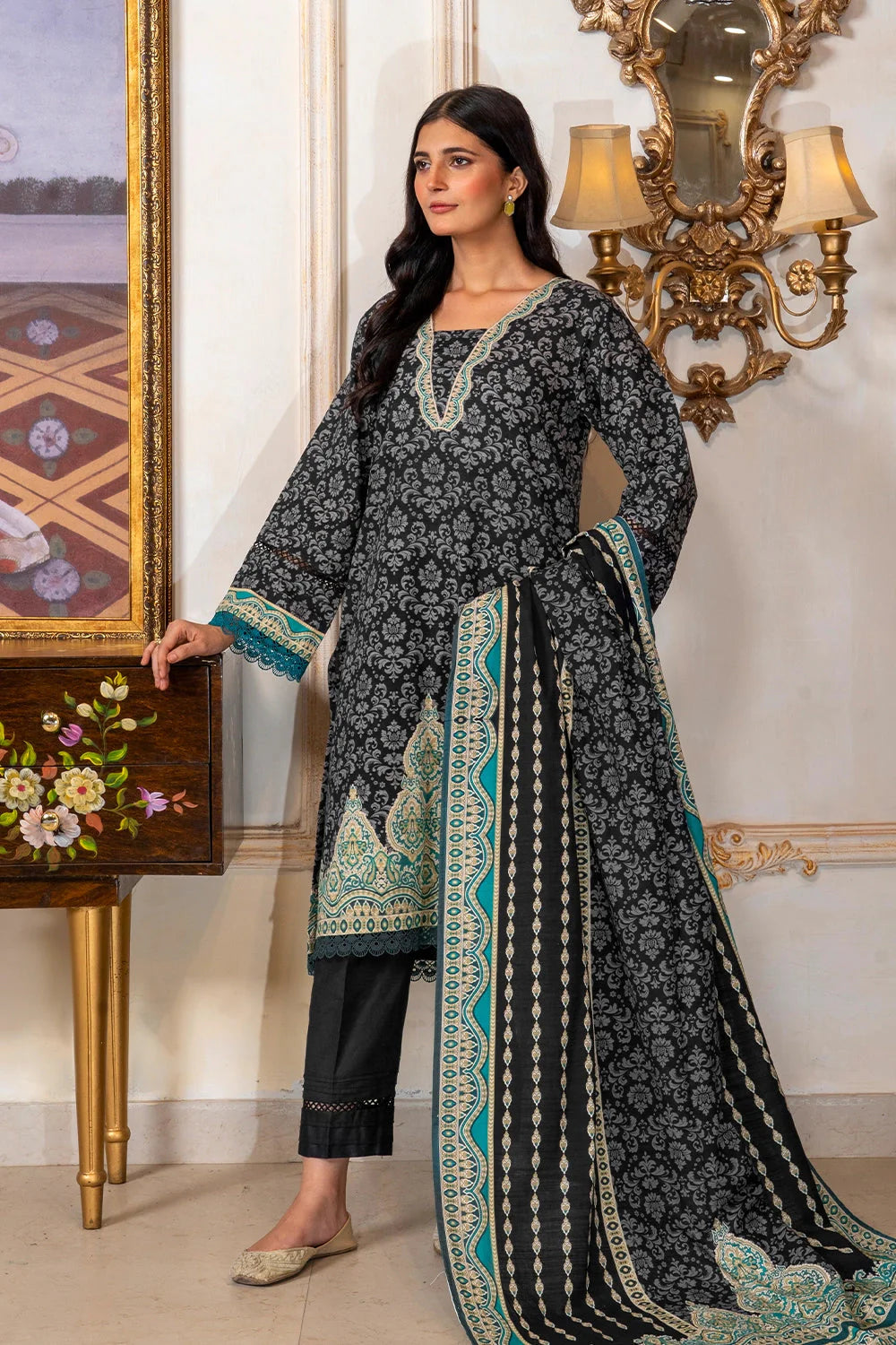 3PC Printed Unstitched Khaddar Suit KKH-2934 Printed KHAS STORES