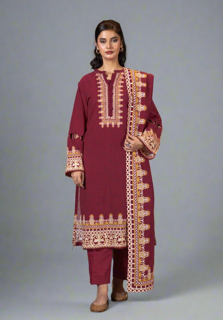 3PC Printed Unstitched Khaddar Suit KKH-2936 Printed KHAS STORES