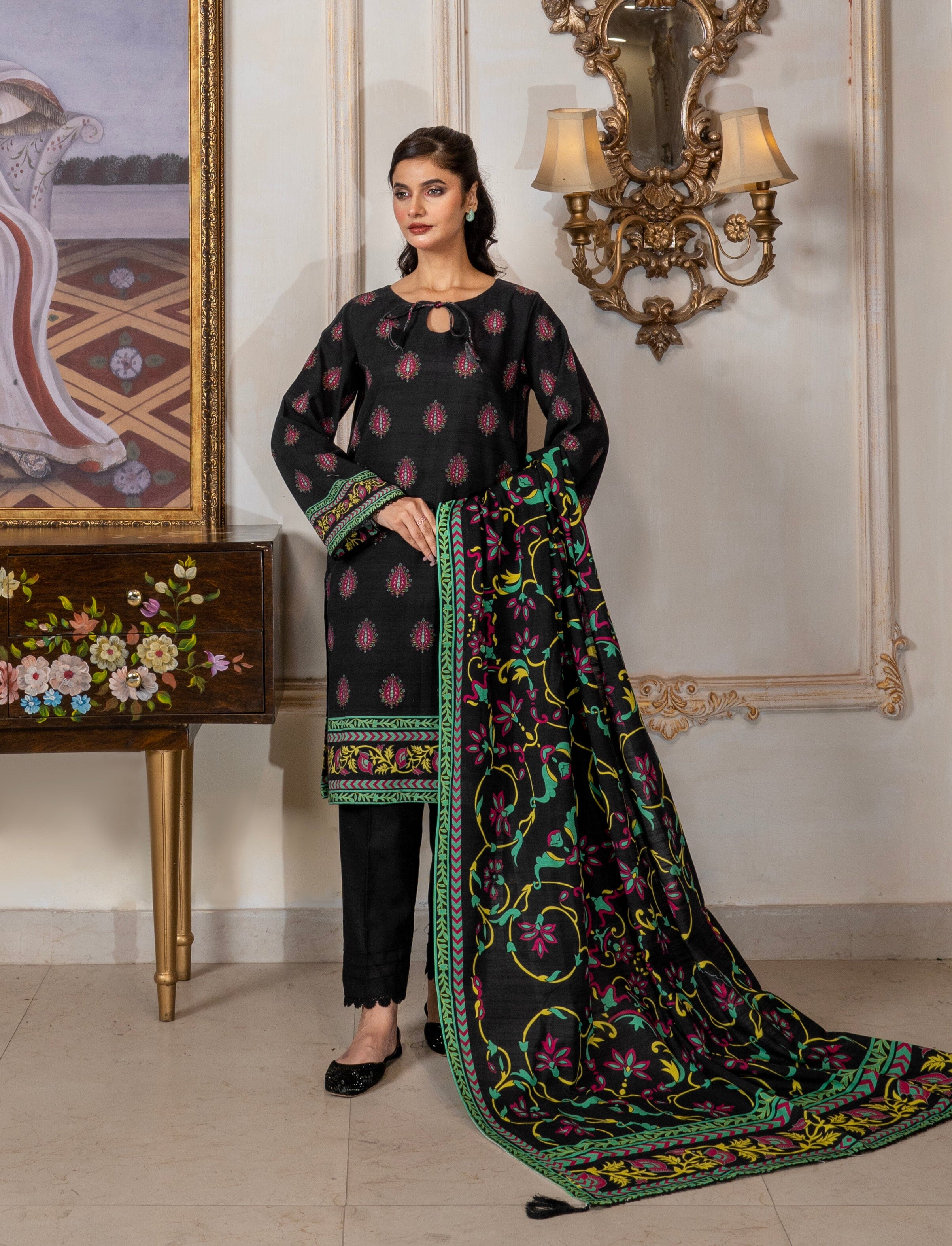 3PC Printed Unstitched Khaddar Suit KKH-2937 Printed KHAS STORES
