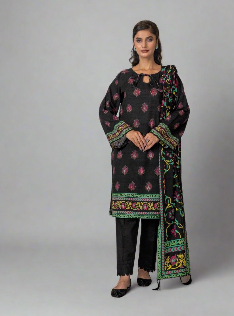 3PC Printed Unstitched Khaddar Suit KKH-2937 Printed KHAS STORES