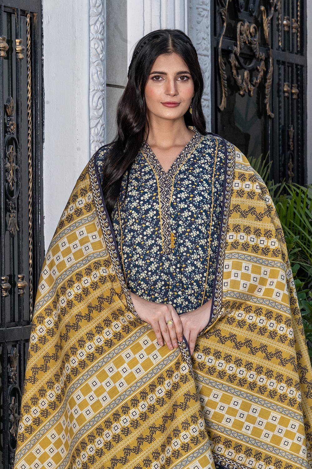 3PC Printed Unstitched Khaddar Suit KKH-3006 Printed KHAS STORES