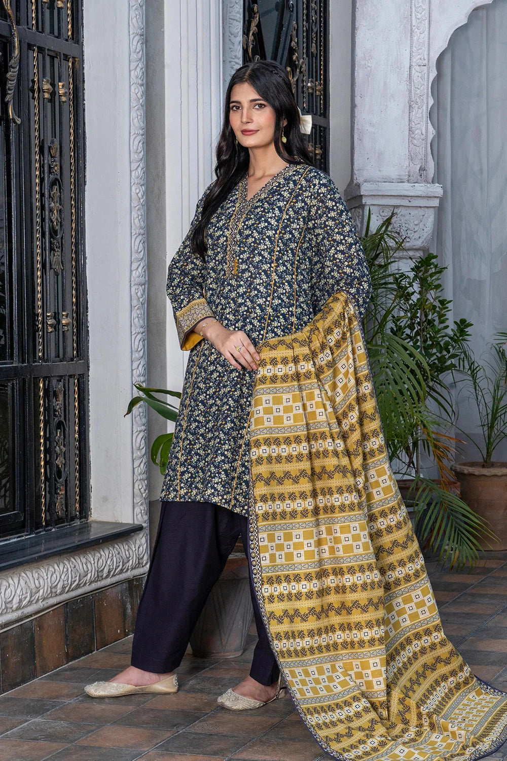 3PC Printed Unstitched Khaddar Suit KKH-3006 Printed KHAS STORES