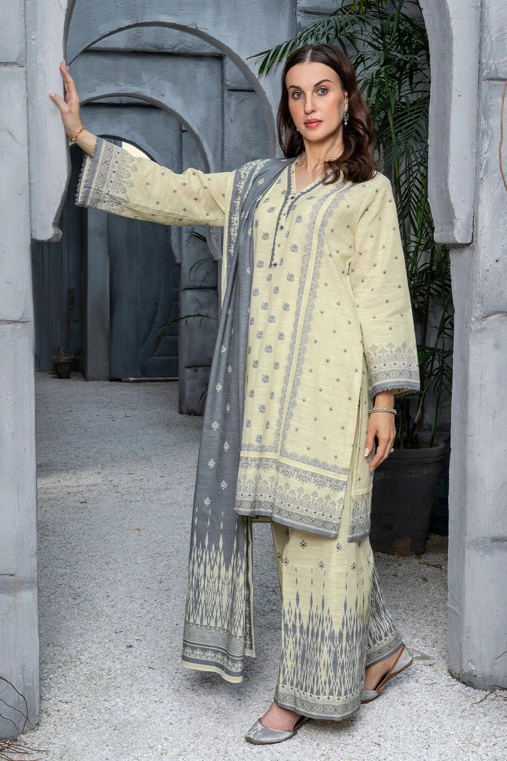 3PC Printed Unstitched Khaddar Suit KKH-3007 Printed KHAS STORES
