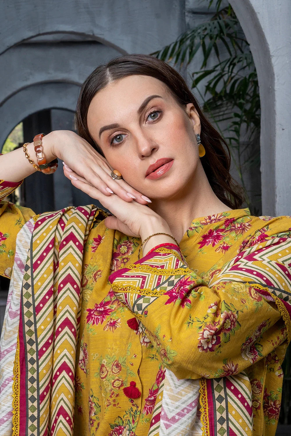 3PC Printed Unstitched Khaddar Suit KKH-3008 Printed KHAS STORES
