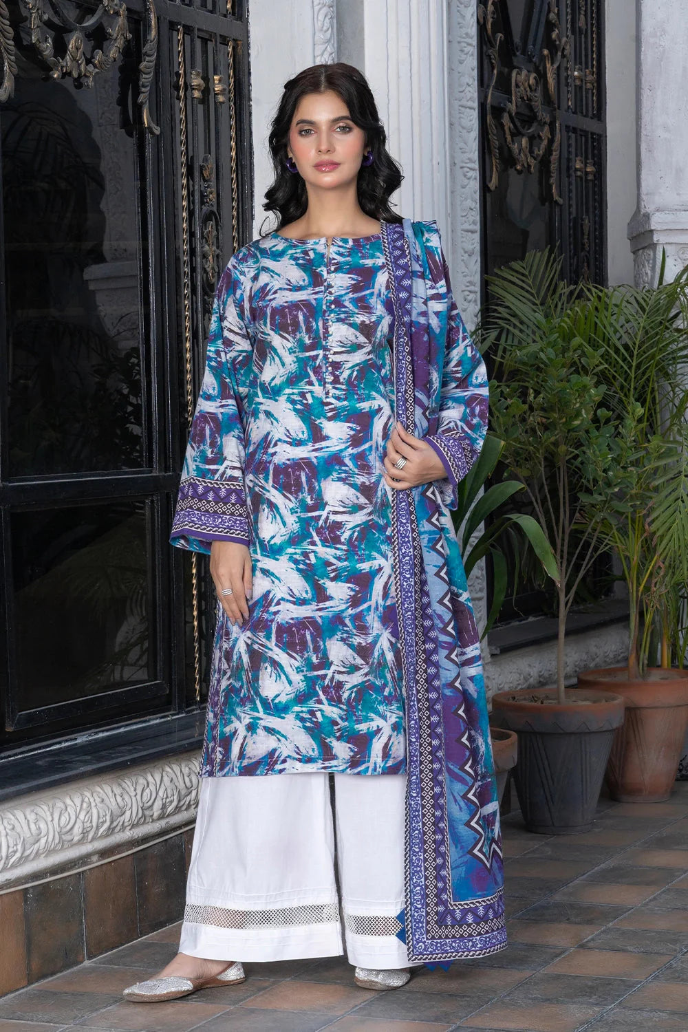 3PC Printed Unstitched Khaddar Suit KKH-3009 Printed KHAS STORES