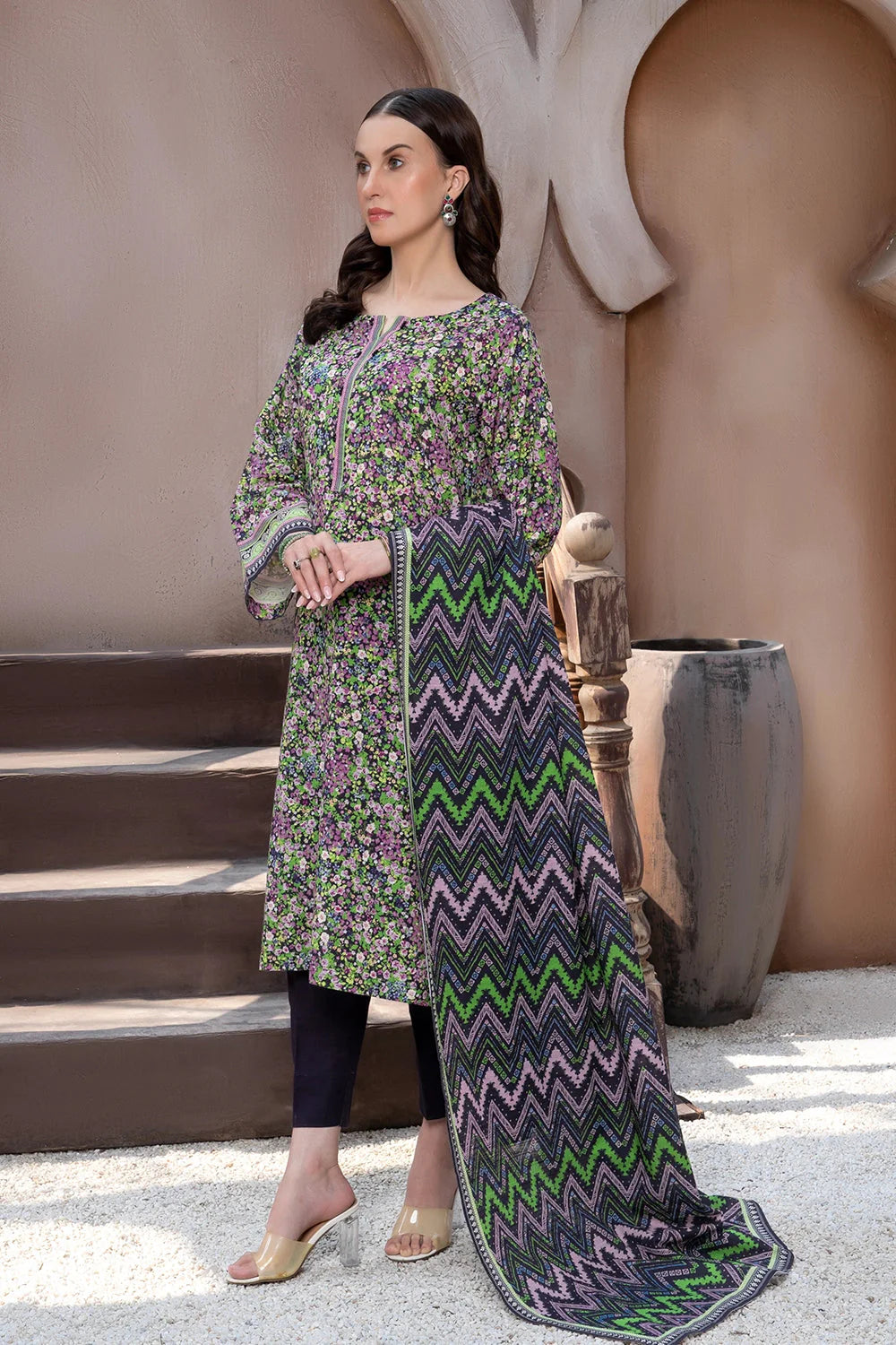 3PC Printed Unstitched Khaddar Suit KKH-3010 Printed KHAS STORES