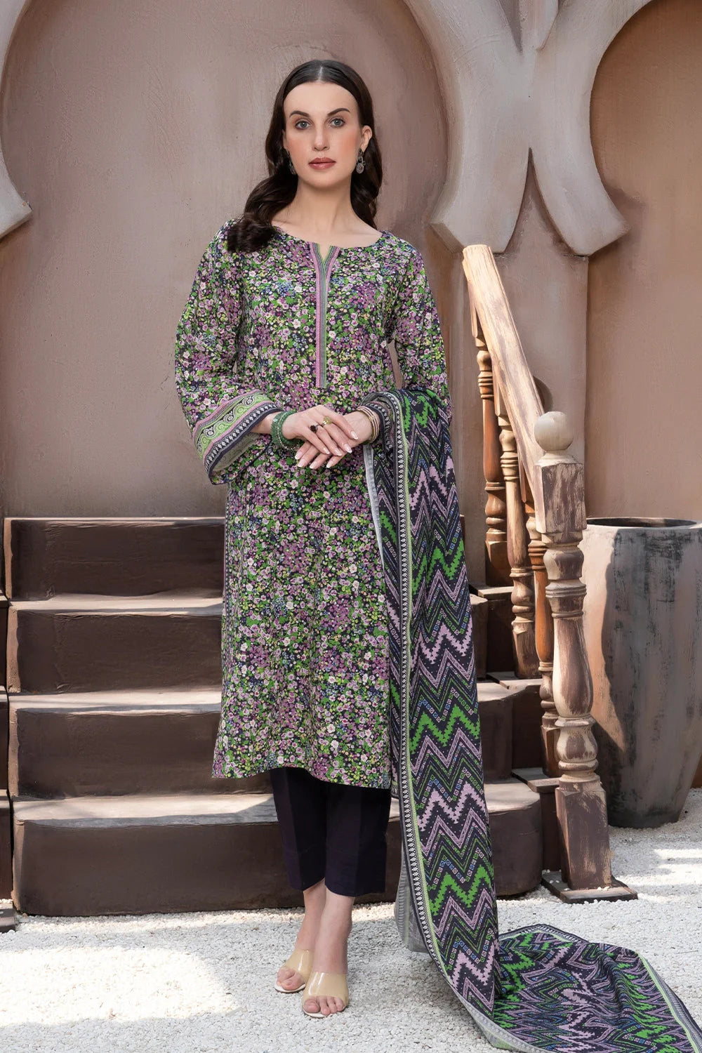 3PC Printed Unstitched Khaddar Suit KKH-3010 Printed KHAS STORES