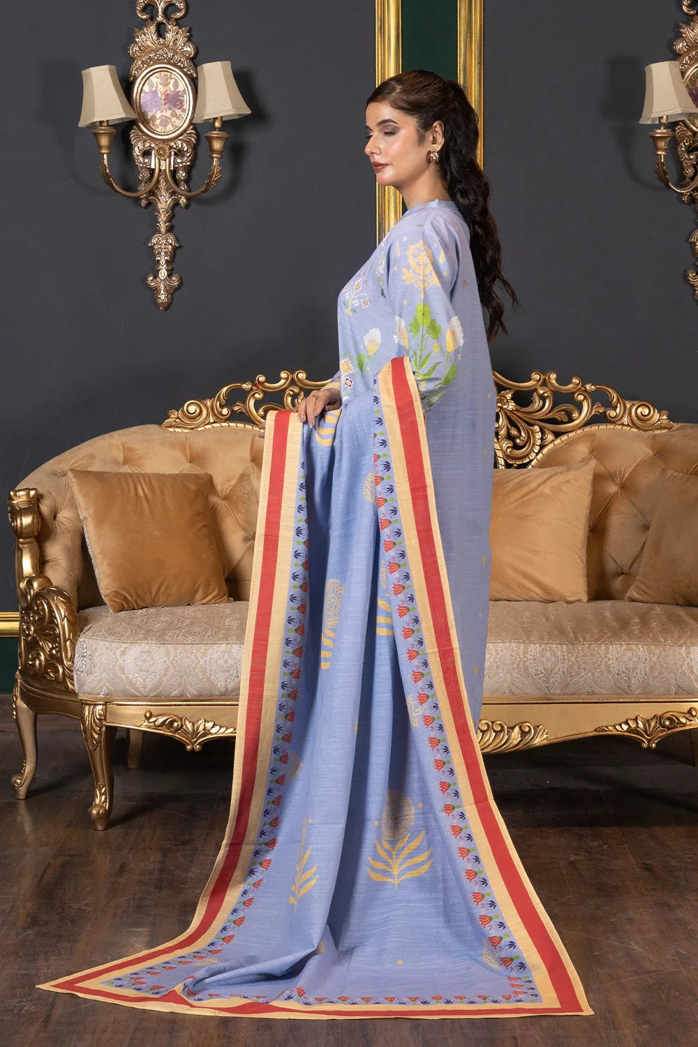 3PC Printed Unstitched Khaddar Suit KKH-3011 Printed KHAS STORES