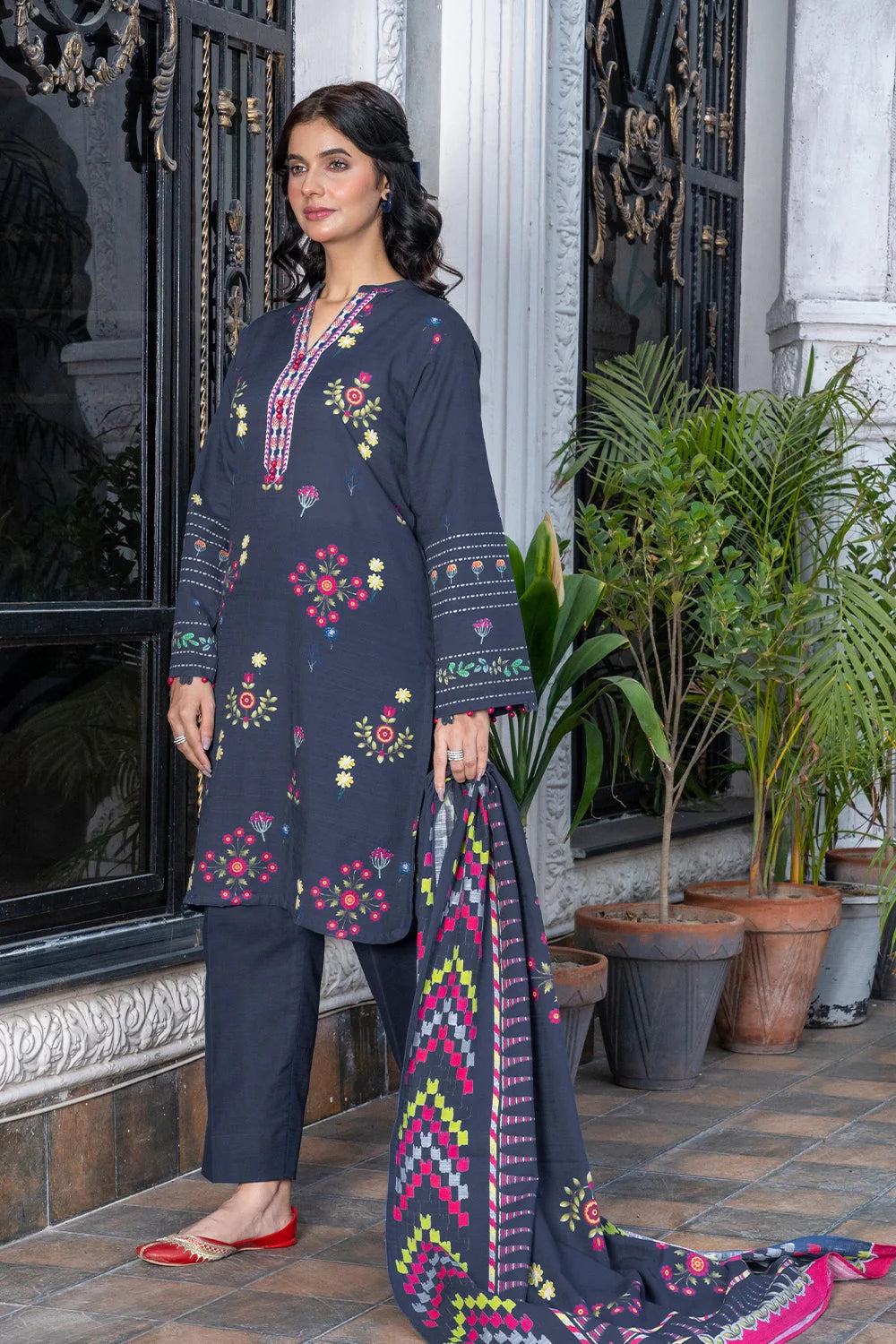 3PC Printed Unstitched Khaddar Suit KKH-3012 Printed KHAS STORES