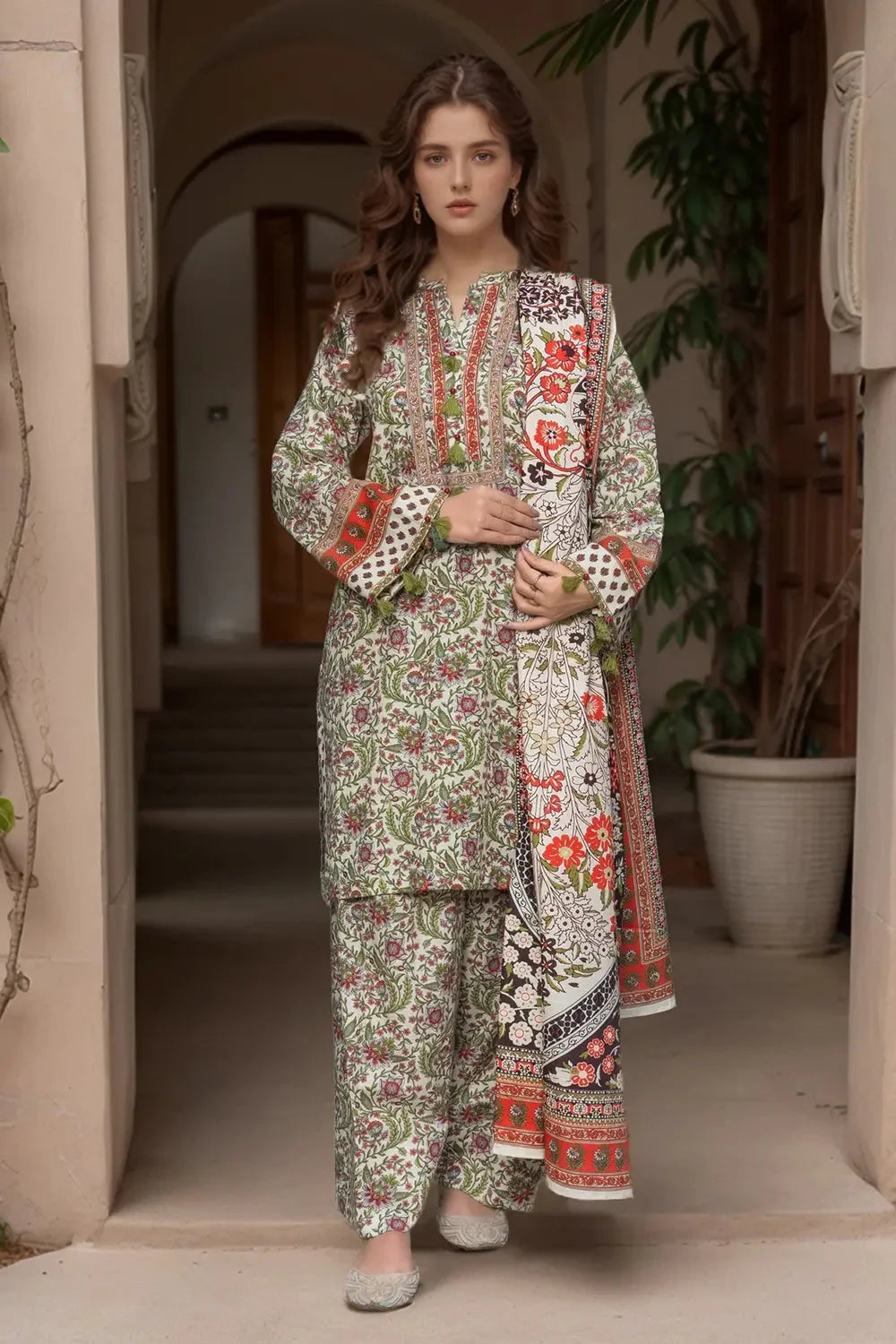 3PC Printed Unstitched Khaddar Suit KKH-3022 Printed KHAS STORES