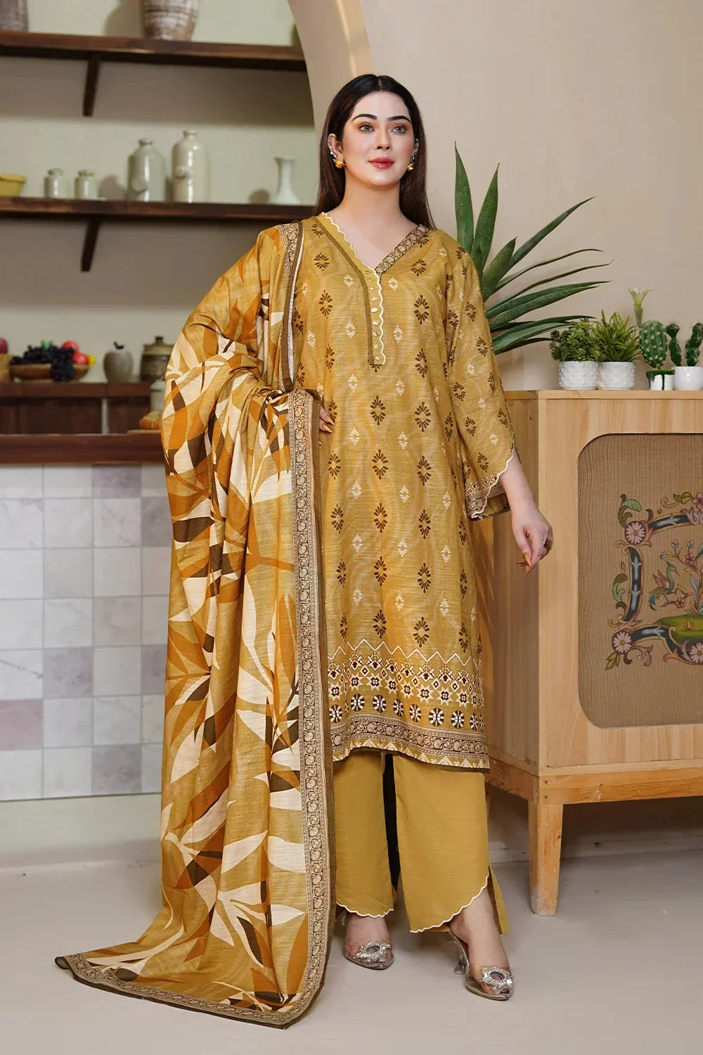 3PC Printed Unstitched Khaddar Suit KKH-3549 Printed KHAS STORES