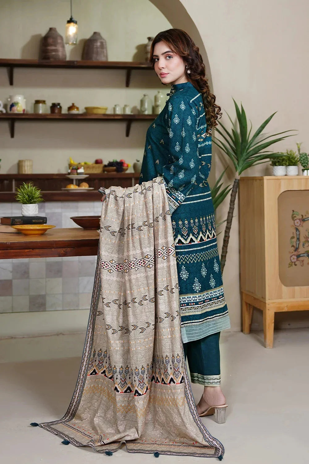 3PC Printed Unstitched Khaddar Suit KKH-3551 Printed KHAS STORES