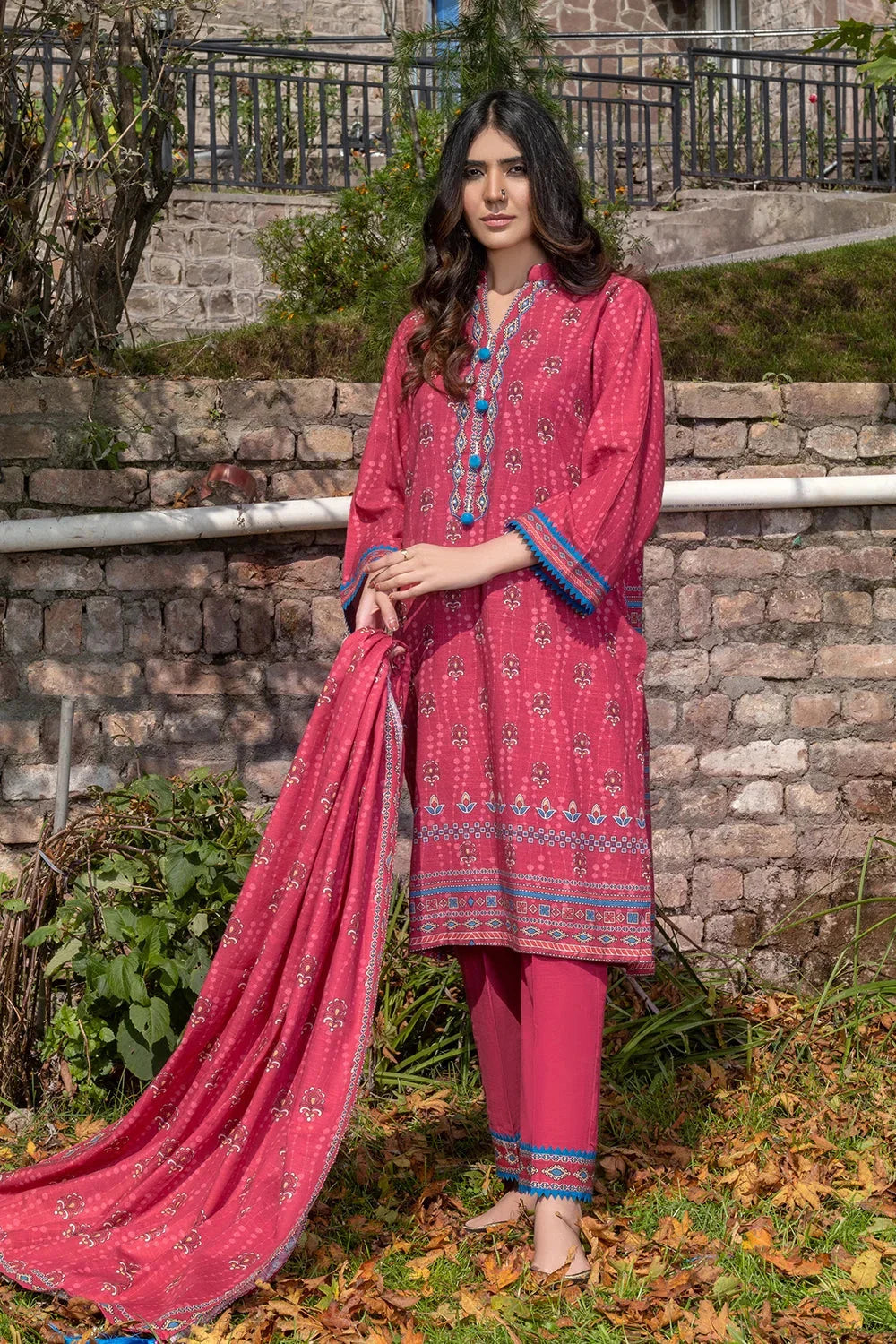 3PC Printed Unstitched Khaddar Suit KKH-3553 Printed KHAS STORES