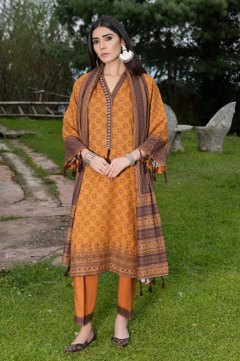 3PC Printed Unstitched Khaddar Suit KKH-3557 Printed KHAS STORES