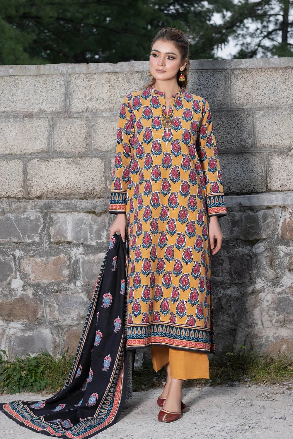 3PC Printed Unstitched Khaddar Suit KKH-3560 Printed KHAS STORES